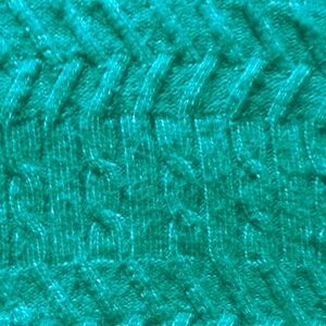 Nicole Miller Emerald Green Cable Knit Turtleneck Sweater